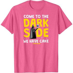 imageStar Wars  Come To The Dark Side We Have Cake TShirtPink Heather