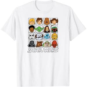 imageStar Wars  Face Grid TShirtWhite
