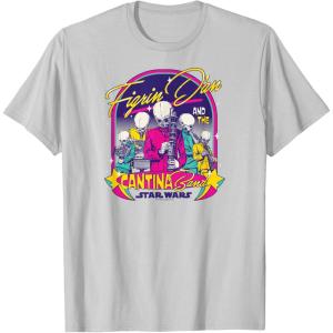imageStar Wars  Figrin Dan and the Cantina Band TShirtSilver Grey