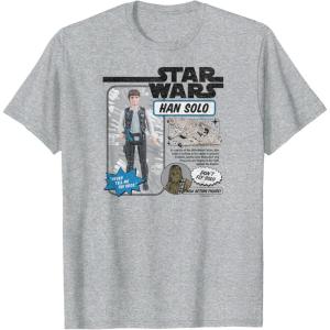 imageStar Wars  Han Solo Action Figure TShirtHeather Grey