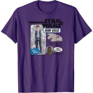 imageStar Wars  Han Solo Action Figure TShirtPurple