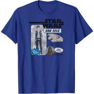 imageStar Wars  Han Solo Action Figure TShirtRoyal Blue