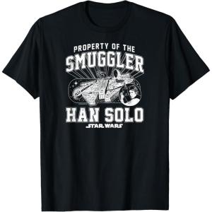 imageStar Wars  Property Of The Smuggler Han Solo TShirtBlack
