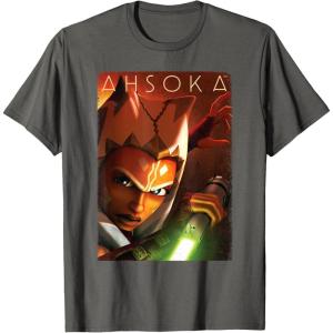 imageStar Wars Ahsoka Tano Power of the Galaxy Lightsaber TShirtAsphalt Grey