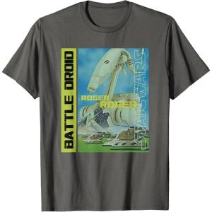 imageStar Wars Battle Droid Roger Roger TShirtAsphalt Grey