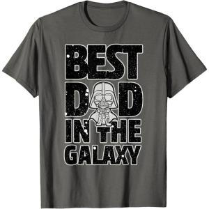 imageStar Wars Best Dad in the Galaxy Darth Vader TShirtAsphalt Grey