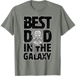 imageStar Wars Best Dad in the Galaxy Darth Vader TShirtOlive Heather