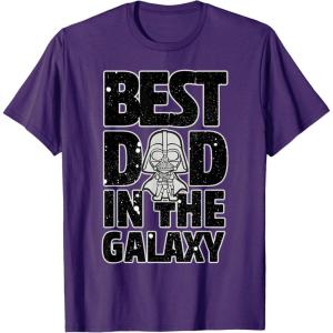 imageStar Wars Best Dad in the Galaxy Darth Vader TShirtPurple