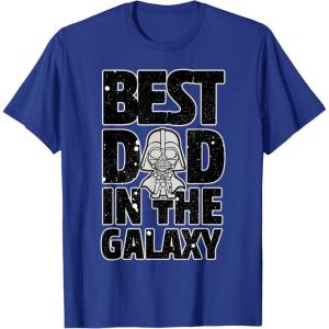 imageStar Wars Best Dad in the Galaxy Darth Vader TShirtRoyal Blue
