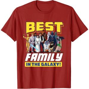 imageStar Wars Best Family in the Galaxy Group Trip Vacation TShirtCranberry Red