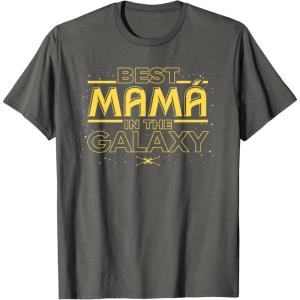 imageStar Wars Best Mam in the Galaxy Birthday Da de la Madre TShirtAsphalt Grey