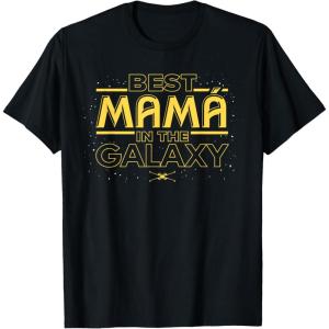 imageStar Wars Best Mam in the Galaxy Birthday Da de la Madre TShirtBlack