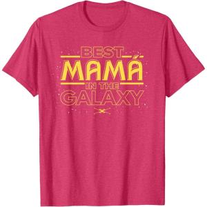 imageStar Wars Best Mam in the Galaxy Birthday Da de la Madre TShirtRed Heather