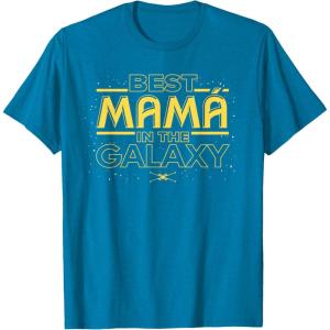 imageStar Wars Best Mam in the Galaxy Birthday Da de la Madre TShirtSapphire Blue