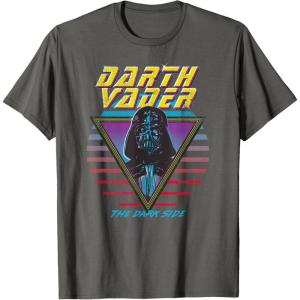 imageStar Wars Darth Vader The Dark Side Retro TShirtAsphalt Grey
