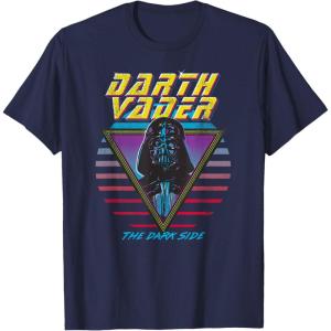 imageStar Wars Darth Vader The Dark Side Retro TShirtNavy Blue