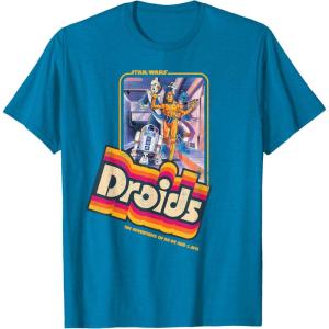 imageStar Wars Droids The Adventures of R2D2 ampamp C3PO Vintage TShirtSapphire Blue