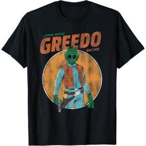 imageStar Wars Greedo Shot First Retro TShirt TShirtBlack