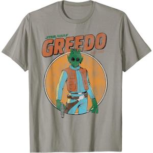 imageStar Wars Greedo Shot First Retro TShirt TShirtSlate Grey
