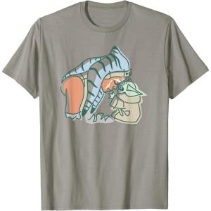 imageStar Wars Grogu and Ahsoka Tano Force Connection TShirtSlate Grey