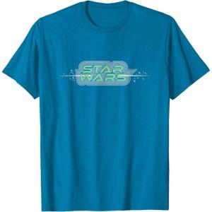 imageStar Wars Iconic Retro Vintage Big Chest Logo TShirtSapphire Blue