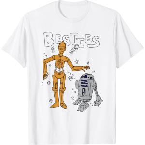 imageStar Wars R2D2 and C3PO Besties TShirtWhite