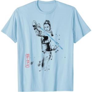 imageStar Wars Rey Japan Sumie Ink Wash Painting Style TShirtBaby Blue