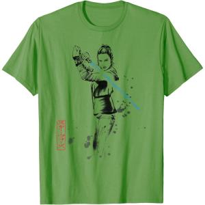 imageStar Wars Rey Japan Sumie Ink Wash Painting Style TShirtGrass Green