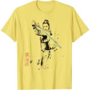 imageStar Wars Rey Japan Sumie Ink Wash Painting Style TShirtLemon Yellow