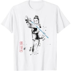 imageStar Wars Rey Japan Sumie Ink Wash Painting Style TShirtWhite