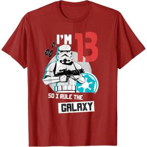 imageStar Wars Stormtrooper Im 13 Birthday TShirtCranberry Red