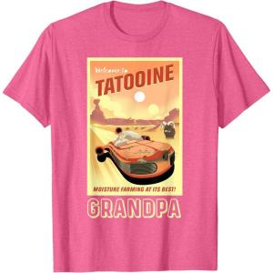 imageStar Wars Tatooine Matching Family GRANDPA TShirt TShirtPink Heather
