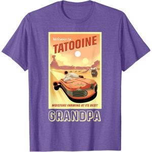 imageStar Wars Tatooine Matching Family GRANDPA TShirt TShirtPurple Heather