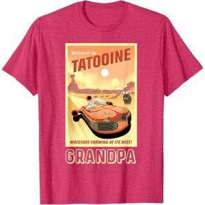 imageStar Wars Tatooine Matching Family GRANDPA TShirt TShirtRed Heather