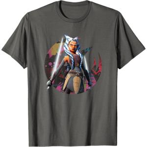 imageStar Wars The Clone Wars Ahsoka Tano Fearless Jedi TShirtAsphalt Grey