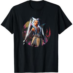 imageStar Wars The Clone Wars Ahsoka Tano Fearless Jedi TShirtBlack