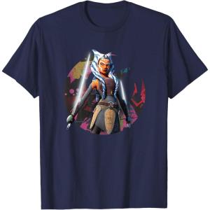 imageStar Wars The Clone Wars Ahsoka Tano Fearless Jedi TShirtNavy Blue