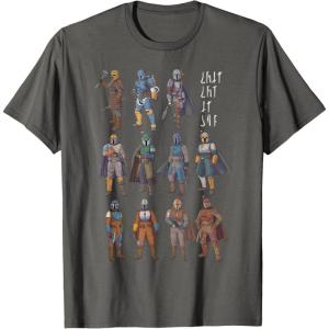imageStar Wars The Mandalorian Bounty Hunters This is the Way TShirtAsphalt Grey