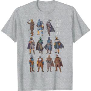 imageStar Wars The Mandalorian Bounty Hunters This is the Way TShirtHeather Grey