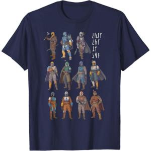 imageStar Wars The Mandalorian Bounty Hunters This is the Way TShirtNavy Blue