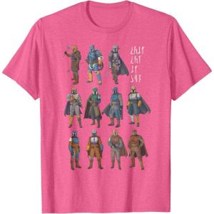 imageStar Wars The Mandalorian Bounty Hunters This is the Way TShirtPink Heather