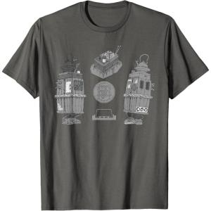 imageStar Wars Visions Japan The Duel Tea House GNK Power Droid TShirtAsphalt Grey