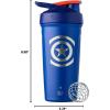 imageBlenderBottle Star Wars Strada Shaker Cup Insulated Stainless Steel Water Bottle with Wire Whisk 24Ounce Mandalorian Helmet 24ozCaptain America Shield