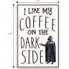 imageDisney Star Wars Darth Vader I Like My Coffee On the Dark Side Wood Wall Decor  Funny Coffee Sign for Kitchen or OfficeWhite