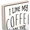 imageDisney Star Wars Darth Vader I Like My Coffee On the Dark Side Wood Wall Decor  Funny Coffee Sign for Kitchen or OfficeWhite