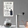 imageDisney Star Wars Darth Vader I Like My Coffee On the Dark Side Wood Wall Decor  Funny Coffee Sign for Kitchen or OfficeWhite