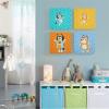 imageIdea Nuova The Mandalorian featuring Grogu aka The Child 4 Pack Square Canvas Wall Art Set 11quotx11quot eachBluey