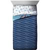 imageJay Franco Star Wars Empire Strikes Back 4 Piece Full Bed Set  Includes Reversible Comforter ampamp Sheet Set  Super Soft Fade Resistant MicrofiberBlue  Star Wars