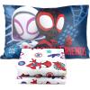 imageJay Franco Star Wars Empire Strikes Back 4 Piece Full Bed Set  Includes Reversible Comforter ampamp Sheet Set  Super Soft Fade Resistant MicrofiberBlue  Spidey  Friends
