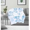 imageJay Franco Star Wars Feather Knit Fluffy Throw Blanket  Darth Vader and R2D2 Fuzzy Blanket Measures 50 x 60 inch  Super Soft Lightweight BeddingBlue  Stitch
